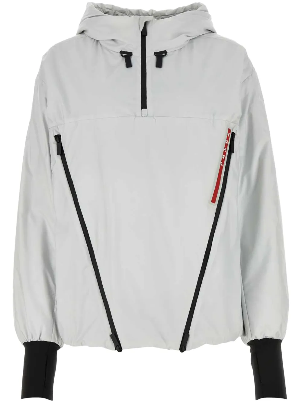 Prada contrast-trim jacket - Grigio