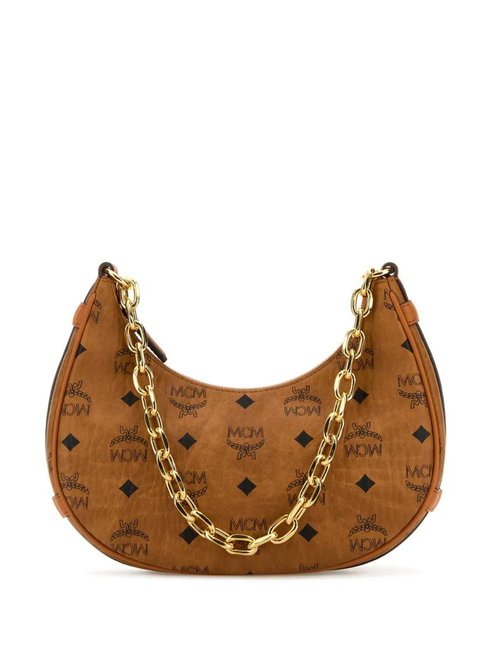 MCM Aren Crescent shoulder bag - Marrone