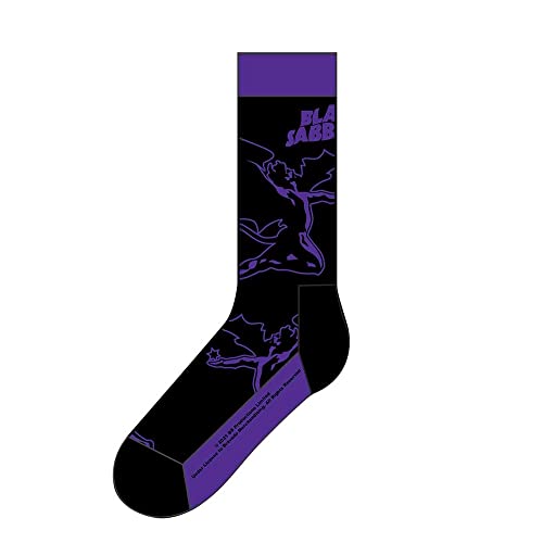 Black Sabbath Ankle Calzini Logo And Demon Ufficiale Uomo Nero (Uk Size 7-11) Size Uk Size 7-11