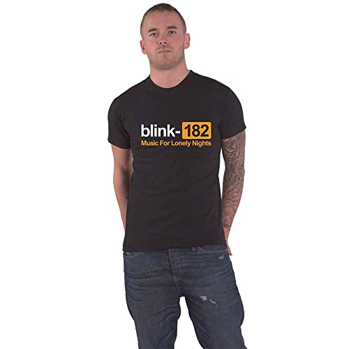 Rock Off Officially Licensed Products Blink-182 T Shirt Lonely Nights Band Logo Nuovo Ufficiale Uomo Nero Size Xl