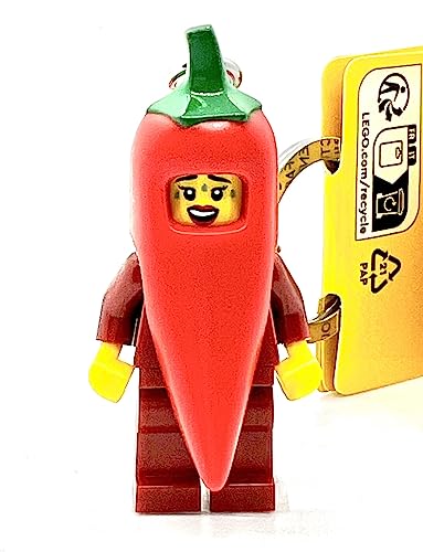 Lego Portachiavi - Ragazza Peperoncino, Colore: Rosso, Minifiguren 854234 Schlüsselanhänger Mit Chilischoten-Mädchen 9 Cm Lang