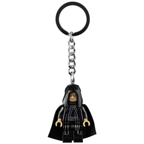 Lego Star Wars Imperatore Palpatine Minifigure Portachiavi 854289, Nero , S
