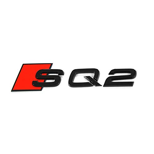 Audi 81A071804 Scritta Sq2 Black Edition, Emblema Lettere Adesive, Nero/Rosso