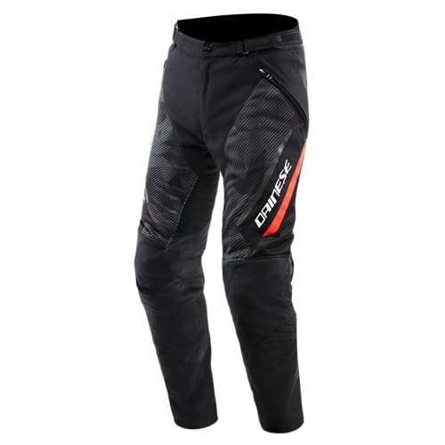 Dainese - Drake 2 Super Air Tex Pants, Pantaloni Da Moto Ventilati, In Tessuto, Per Stagione Estiva, Con Protezioni Removibili, Man, Nero/Antracite/Ro