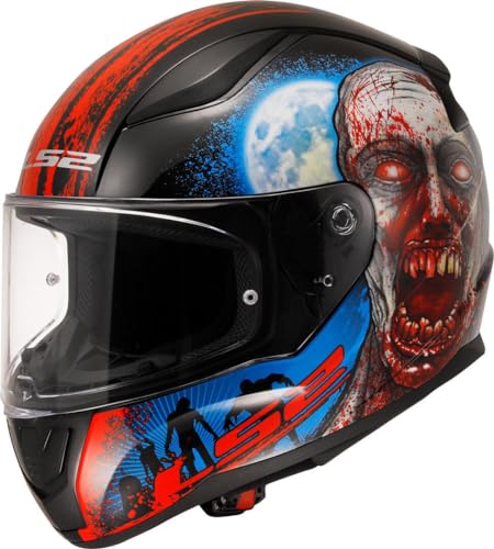 Ls2, Casco Moto Integrale Rapid Ii Zombie Black Red, Xl