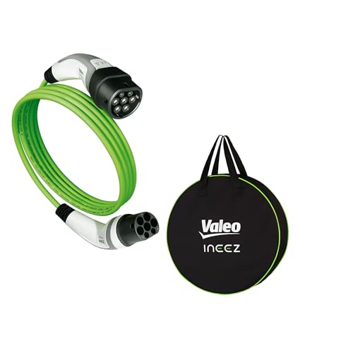 Valeo Ineez 652111 - Cavo Di Ricarica Per Veicoli Elettrici O Ibridi Plug-In Con Borsa Per Il Trasporto, Tipo 2 Su Tipo 2-22 Kw, 10 Metri