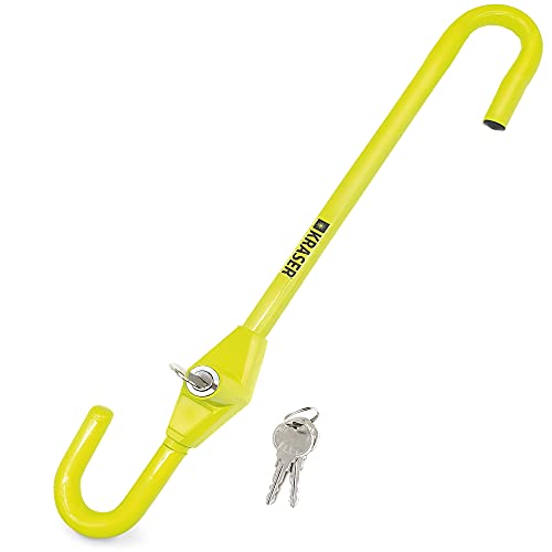 Kraser Kr835 Antifurto Auto Blocca Volante Universale Auto Regolabile Bloccasterzo Pedale Gancio Allungabile, Sicurezza Veicolo Immobilizzatore Auto C