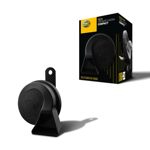 Hella Tromba - Hella Essential Horn Te22-12V - 110Db(A) - Gamma Frequenze: 500Hz - Tono Alto - Elettrico - Ece - Colore Alloggiamento/Sede: Nero - Qua