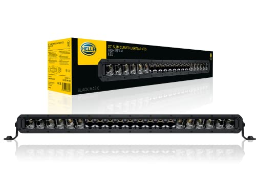 Hella 1Fj 358 196-501 Led, Faro Di Profondità, Black Magic Slim Curved Lightbar 20", 12/24V, 3910Lm, Sottile/Convesso, Numero Di Riferimento 45, Monta