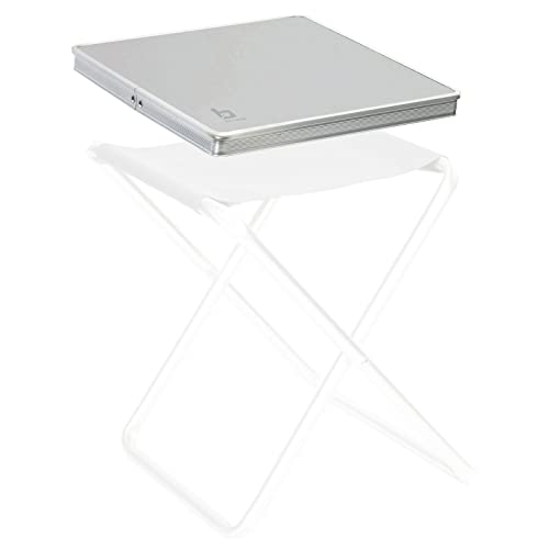 Bo-Camp 1404355 Tavolo Pieghevole, Alluminio, Grigio, 40 X 40 X 3 Cm