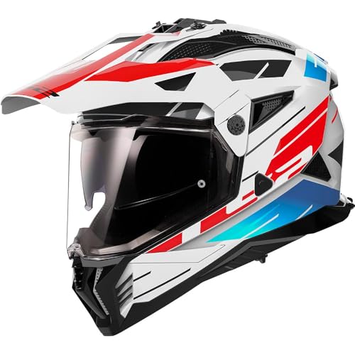 Ls2 Caschi Da Motocross Pioneer Ii Namib White Blue Red S