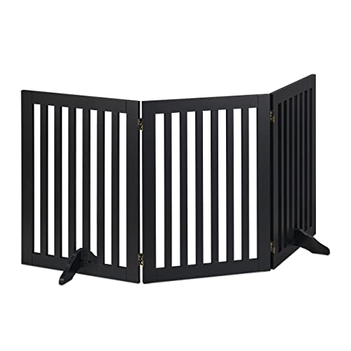 Relaxdays Griglia Di Protezione Autoportante, 70 X 154 Cm, Con Piedini, Cani, Griglia Per Bambini, Colore: Nero