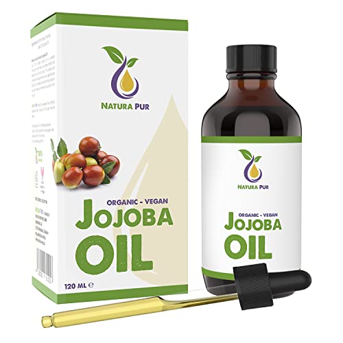 Olio Di Jojoba 120Ml - 100% Naturale, Spremuto A Freddo, Vegano - Jojoba Oil Per La Cura Di Pelle, Capelli, Viso