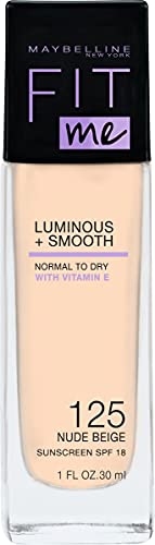 Maybelline New York Fit Me Fondotinta Liquido, 125 Nude Beige