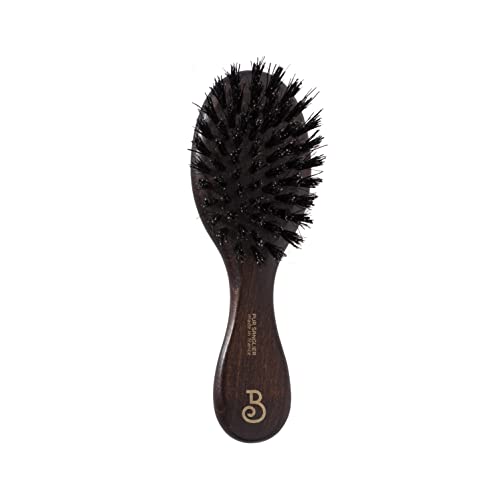 L'Artisan Brossier - Spazzola Per Capelli Per Borsa In Faggio Massiccio - Piccola Spazzola Tradizionale, 14 Cm, 100% Naturale, Pura Setole Di Cinghial