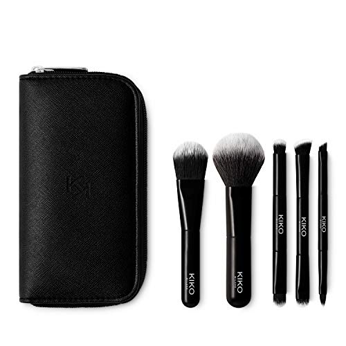 Kiko Milano Travel Brush Set | Pochette Da Viaggio Con 5 Pennelli Professionali