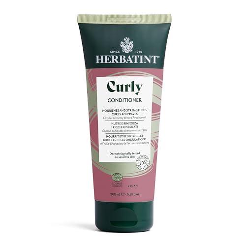Herbatint Curly Conditioner Balsamo Ricci - 200 Ml, Balsamo Biologico Nutriente Specifico Per Capelli Ricci O Ondulati, Certificato Ecocert, Formula E