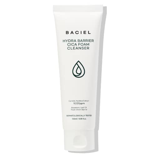 Baciel - Hydra Barrier Cica Foam Cleanser 120Ml | Cura Della Pelle Coreana | Detergente Viso | Pelle Sensibile | Ceramide | Acidi Ialuronici