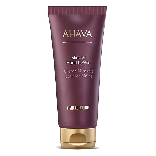 Ahava Vivid Burgundy Mineral Hand Cream 100Ml - Miscela Esclusiva Di Minerali Del Mar Morto Che Idratano E Leniscono Le Mani Secche Rendendole Morbide
