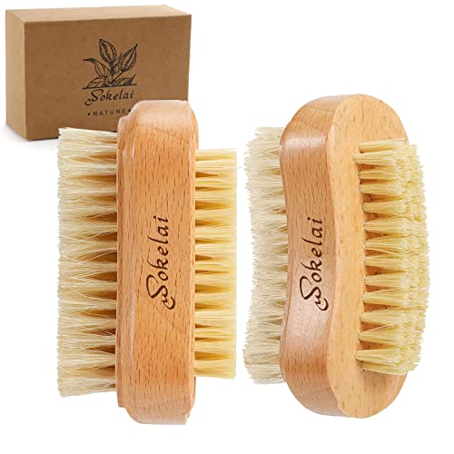 Pennelli Per Unghie In Legno Per Le Dita, Spazzola Per La Pulizia Delle Unghie, Manicure E Pedicure, In Legno Naturale E Setole Per Unghie E Unghie De