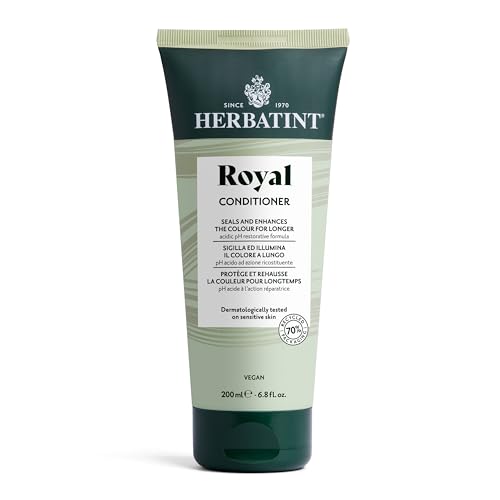 Herbatint Royal Conditioner Balsamo Gelatina Reale - 200 Ml, Balsamo Rigenerante Specifico Per Capelli Colorati, Formula Esclusiva Con Ph Acido E Aloe