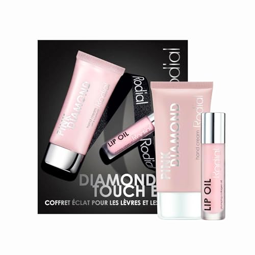 Rodial Diamond Touch Edit | Crema Mani Pink Diamond (50 Ml) + Lip Oil Al Collagene Rimpolpante (4G) | Kit Di Bellezza Per Mani E Labbra Che Esalta La