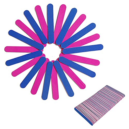 100 Mini Lime Per Unghie A Doppia Faccia Grana 180/240, Portatile Professionale Per Chiodi, Lima Per Unghie, Strumenti Per Lo Styling Delle Unghie Per
