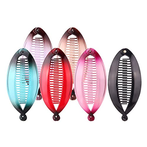 Nitaiun 6 Pezzi Banana Clips Banana Fish Clip Capelli, Fermaglio Capelli Donna Clip Per Capelli A Banana Pettine Portacoda Di Banana Per Donne E Ragaz