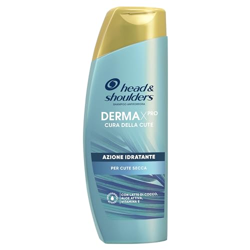 Head & Shoulders Dermaxpro Shampoo Antiforfora Azione Idratante Per La Cute Secca, Con Latte Di Cocco, Aloe Attiva, Vitamina E, Clinicamente E Dermato