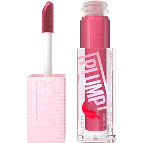 Maybelline New York, Lucidalabbra Rimpolpante, Arricchito Con Peperoncino E Maxi-Lip, Lifter Plump, Tonalità: 002 Mauve Bite