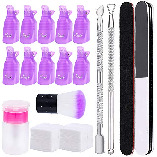 Kit Di Rimozione Smalto Per Unghie Riutilizzabile Kit Mollette Unghie Completo Per Rimuovere Lo Smalto Gel Con Spintore E Taglierina Per Cuticole Tria