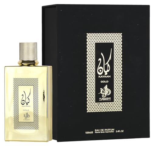 Al Wataniah Kayaan Gold - Profumo Di Lusso Per Uomo, Eau De Parfum 100 Ml, Profumo Durevole Ed Elegante