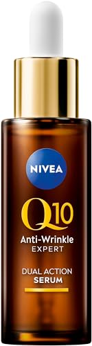 Nivea Siero Anti-Età, Siero Antirughe Con Q10 Ammorbidisce Le Rughe E Previene La Loro Nuova Formazione, Siero Tonificante Viso Con Glycostop, Q10 Ant