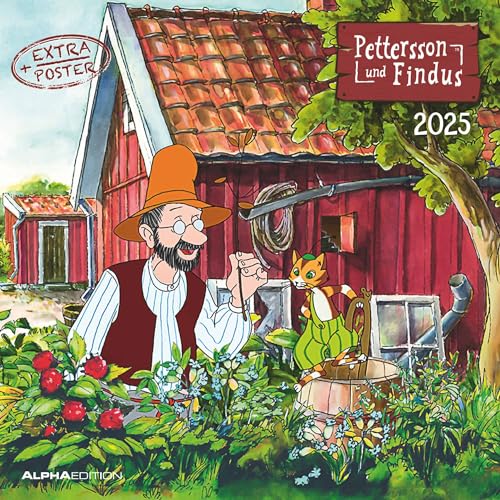 Pettersson & Findus 2025 - Broschürenkalender 30X30 Cm (30X60 Geöffnet) - Kalender Mit Platz Für Notizen - Mit Herausnehmbarem Poster - Wandkalender: