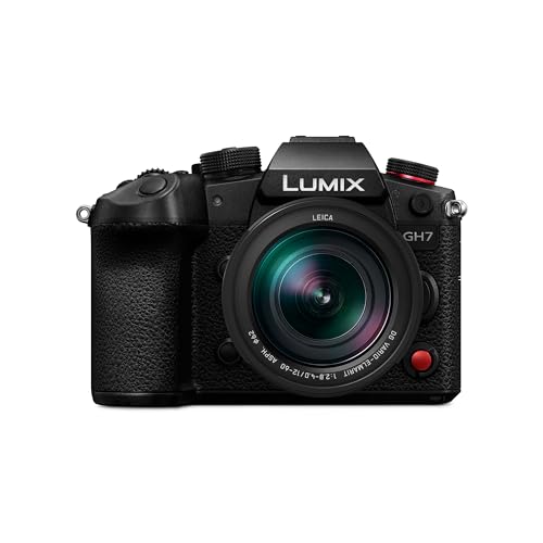 Panasonic Lumix Dc-Gh7Le Fotocamera Mirrorless Micro Quattro Terzi, Con Obiettivo Leica Dg Vario-Elmarit H-Es12060, 25,2Mp, Video C4K/4K 4:2:2 60/50P,