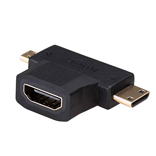 Akyga Ak-Ad-23 - Adattatore Mini/Micro Hdmi, Presa Hdmi Su Spina Mini/Micro Hdmi