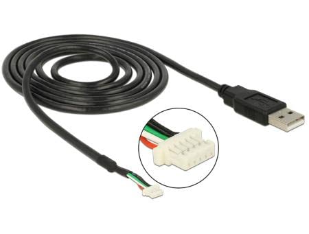 Delock Usb 2.0 A M / 5 Pin V5 1.5M Cavo Per Fotocamera 1,5 M Nero - Cavi Per Fotocamera (1,5 M, Nero, 5 Pin Smt, Usb 2.0 A, Male Connector/Male Connec