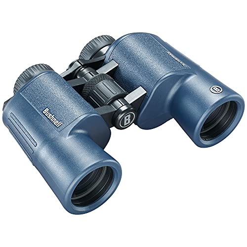 Bushnell - H2O 2 - Binocolo - 12X42 Porro Blu Scuro - Completamente Multicoated - Impermeabile/Antiappannamento - Conchiglie Oculari Twist Up - Waters