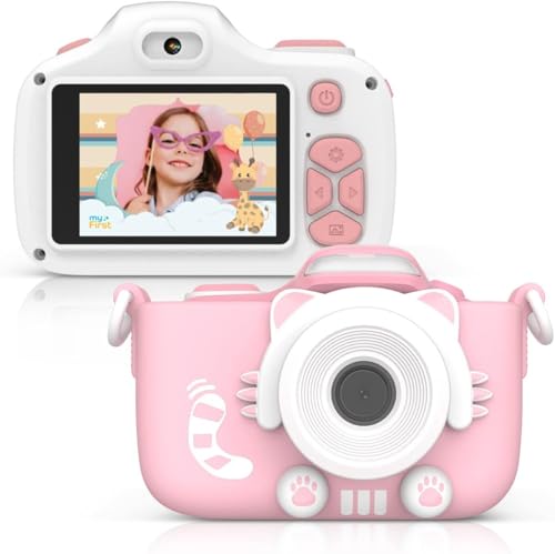 Myfirst - Videocamera Per Bambini Full Hd Da 16 Mp, Fotocamera Digitale Hd Anteriore E Obiettivo Selfie, Videocamera Digitale Per Bambini