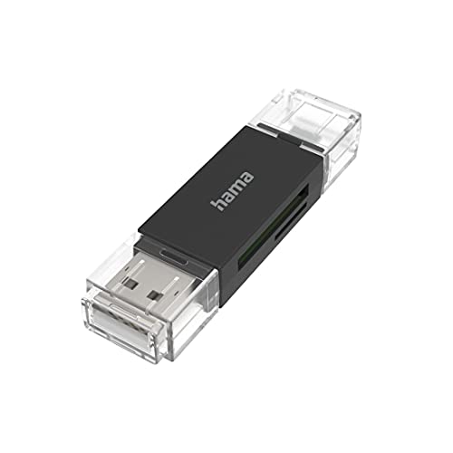 Hama Lettore Di Schede Usb, Otg, Usb A + Micro Usb, Usb 2.0, Sd/Microsd