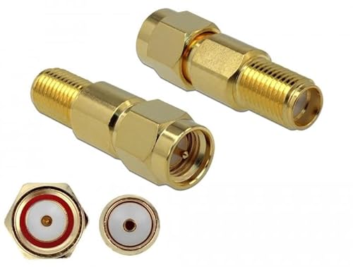 Delock 89990 - Connettore Coassiale (Sma, Sma, Sma, Sma, Sma, Connettore Femmina/Femmina, 0-3000 Mhz, 50 Ω)