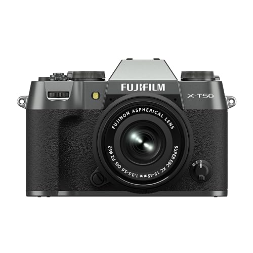 Fujifilm X-T50 Fotocamera Digitale Mirrorless 40Mp Kit Xc15-45Mmf3.5-5.6, Sendore X-Trans Cmos 5 Hr, Ibis, Filmati 6.2K 30P, Mirino Evf, Schermo Lcd 3