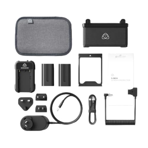 Atomos Kit Di Accessori Per Monitor E Registratore Da 5", Con Opzioni Di Alimentazione, Alloggiamento Ssd, Pellicola Protettiva E Sunhood (Versione Ii