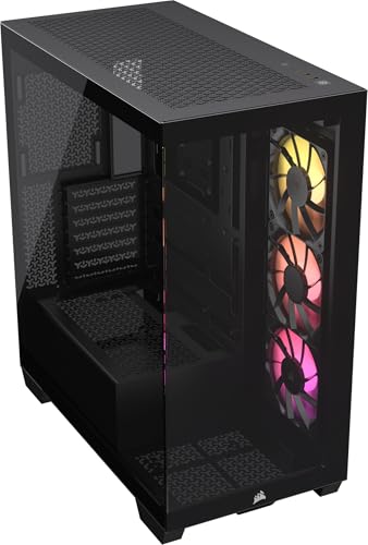 Corsair 3500X Argb Mid-Tower Atx Case Per Pc - Vetro Panoramico Temperato - Compatibile Con Scheda Madre A Connessione Inversa - 3X Ventole Corsair Rs