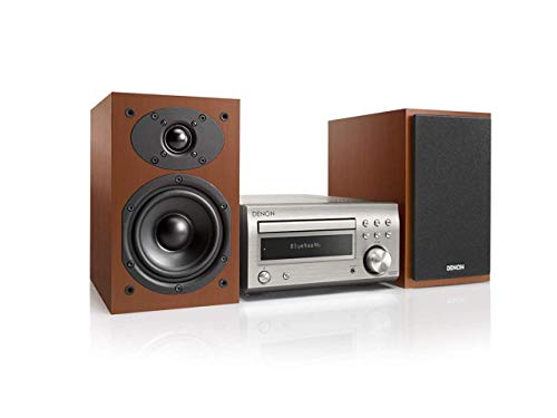 Denon D-M41 – Sistema Micro Con Lettore Cd E Bluetooth, Colore: Argento/Cherry