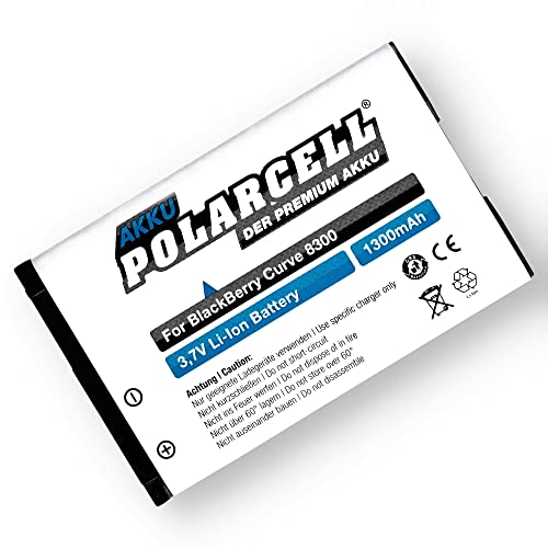 Polarcell Batteria Per Blackberry Curve 8300-8310 - 8320-8330 - 8520-8530 / Curve 3G 9300-9330/7100-8700 | Sostituisce Batteria Originale C-S2 | 1300
