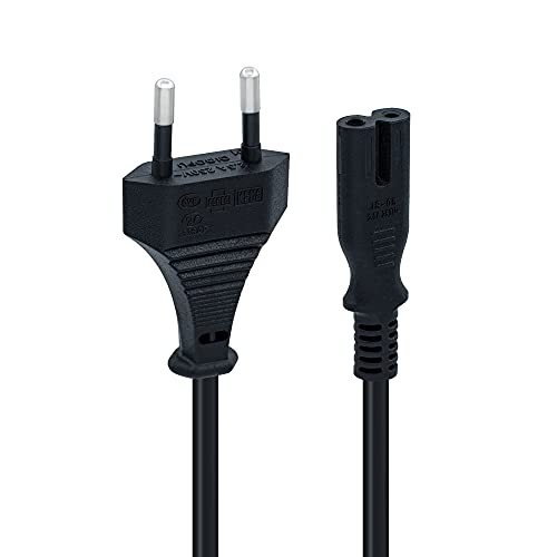 Mcbazel 1.5M Iec 320 C7 Cavo Di Alimentazione Power Cable Con 2 Pin Euro Cavo Di Alimentazione Per Ps5/ Ps4/ Ps3/ Xbox Series X/S - Nero