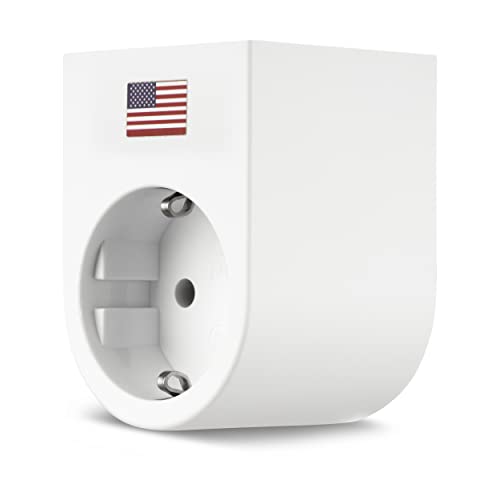 Rev 0020440803 - Adattatore Da Viaggio Per L'Uso Di Spine Tedesche Negli Stati Uniti, Colore: Bianco