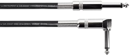 Cordial - Elements Ei 6 Pr, Cavo Sbilanciato, Jack Ts (Mono)/Jack Ts (Mono) Angolato 6 M, Nero