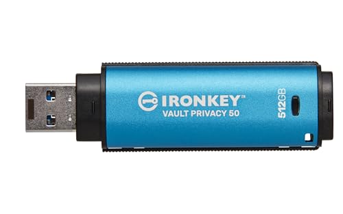 Kingston Ironkey Vault Privacy 50 Drive Usb Con Certificazione Fips 197 E Crittografia Xts-Aes A 256 Bit Per La Protezione Dei Dati - Ikvp50/512Gb